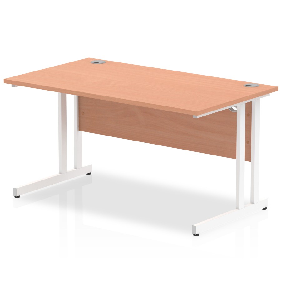 Rayleigh Cantilever 800mm Deep Straight Office Desk